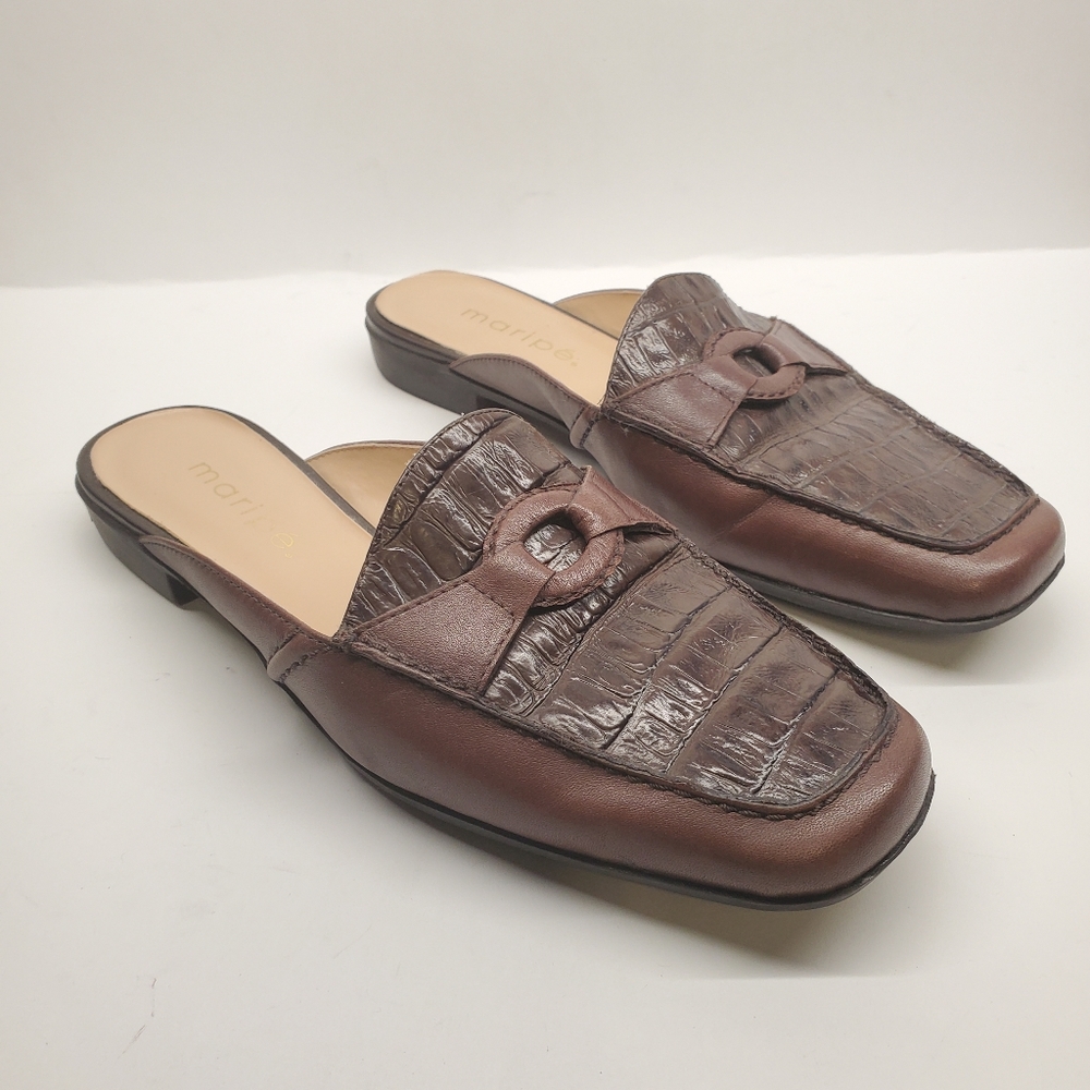 Maripe Women's Low Stacked Heel Open Back Shoes